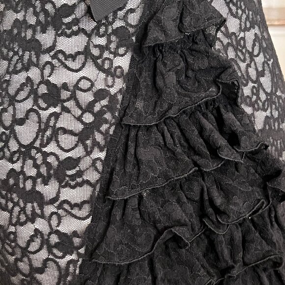 Victoria’s Secret The Lacie Black Lace Babydoll Chemise Sexy Lingerie Nightgow M - Picture 4 of 11